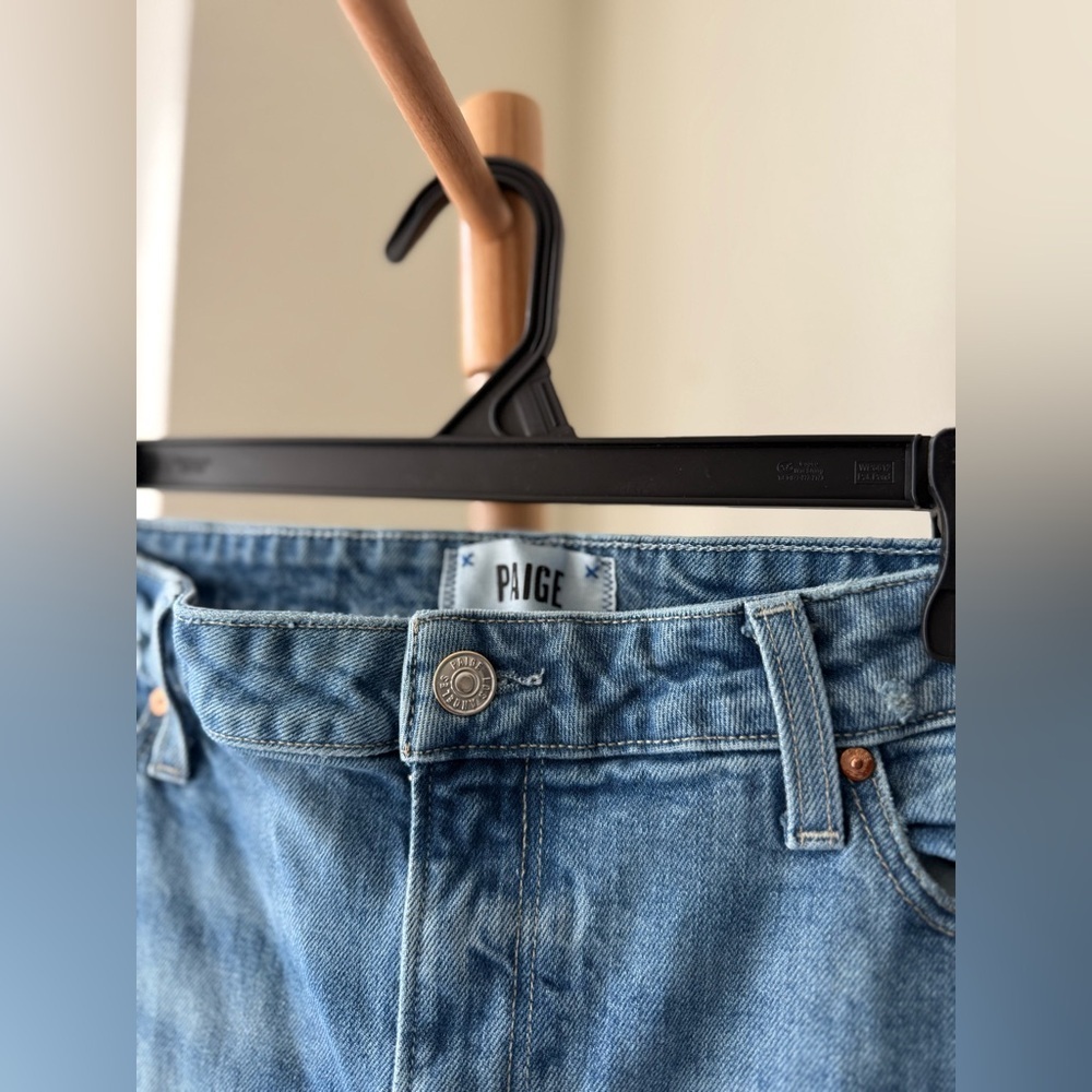 Paige Designer Blue Denim Leenah Ankle High Rise Jeans Women’s Size 32 - Picture 5 of 7